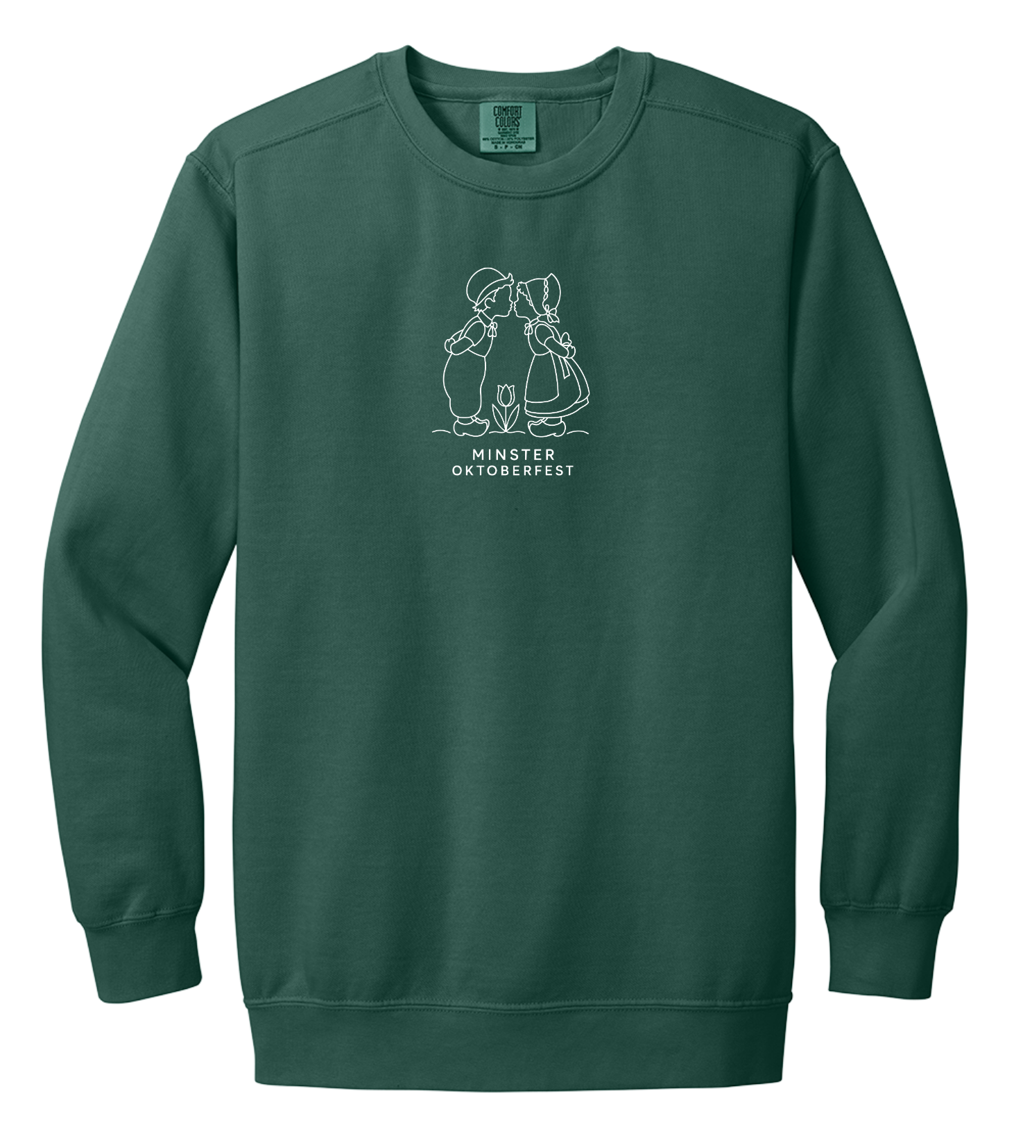 Adult Kissing Dutch Crewneck (Blue Spruce) *Embroidered