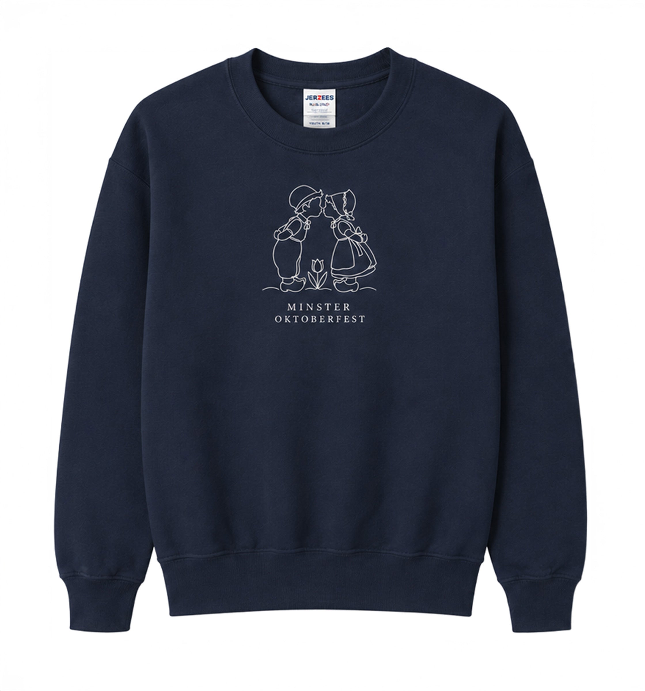 Youth Kissing Dutch Crewneck (Navy) *Embroidered