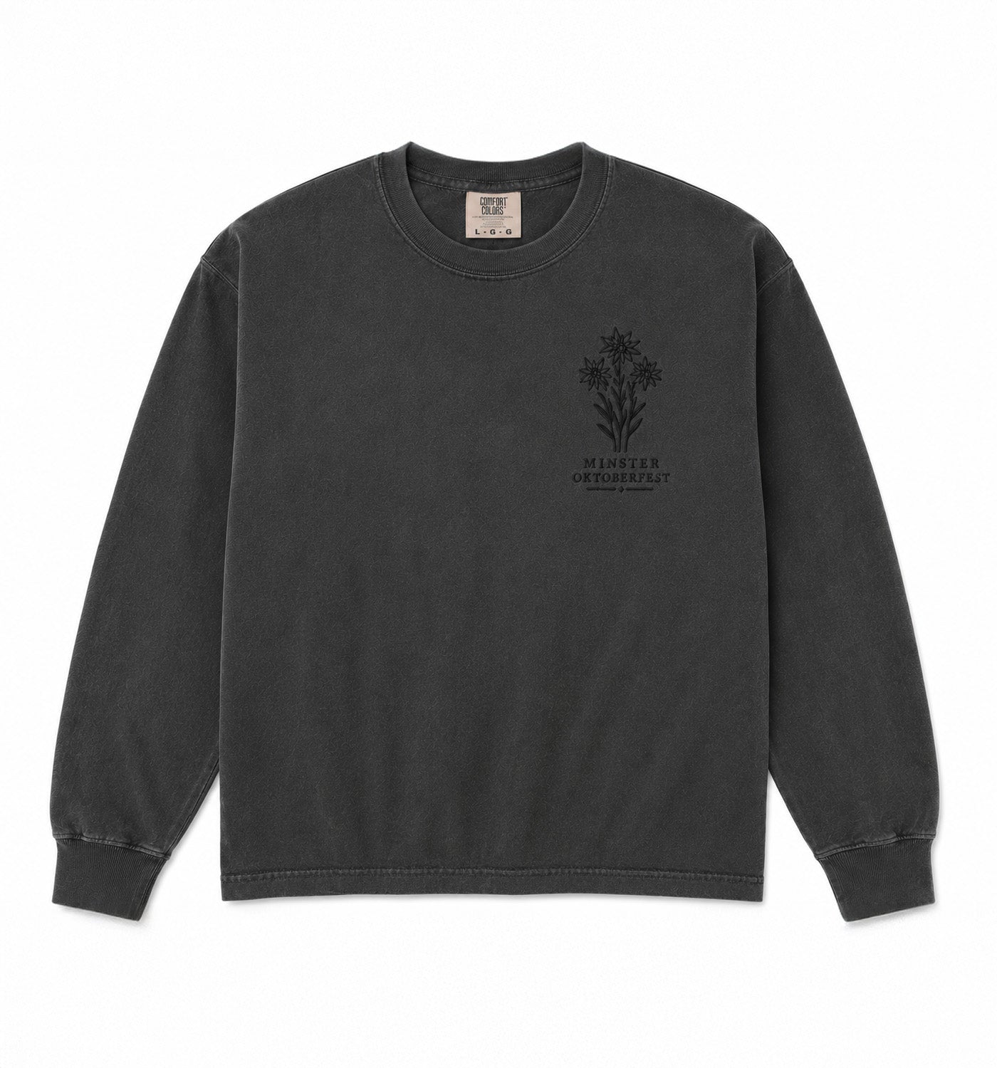 Triple Edelweiss Long Sleeve Tee *Embroidered
