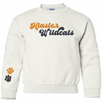 Youth Groovy Minster Wildcats Crewneck