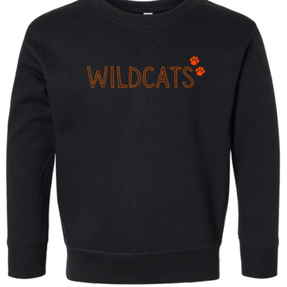 youth minster wildcats crewneck